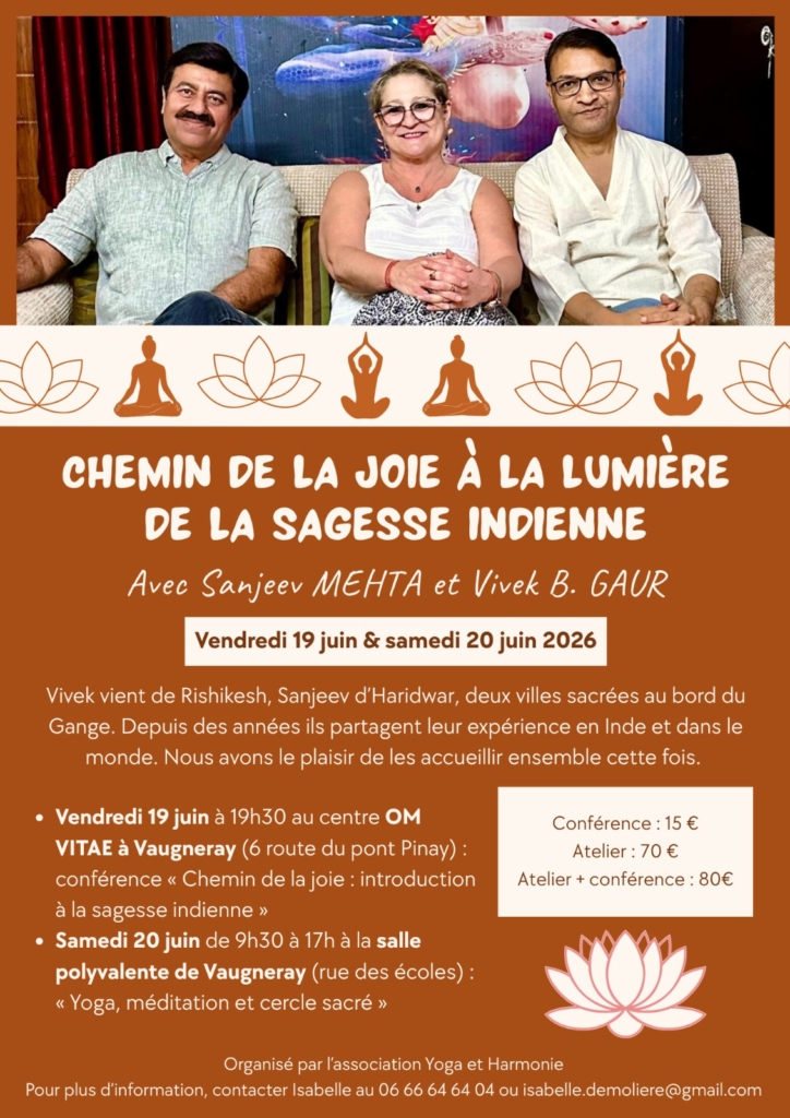 Conférence par des maîtres indiens sur la philosophie du yoga