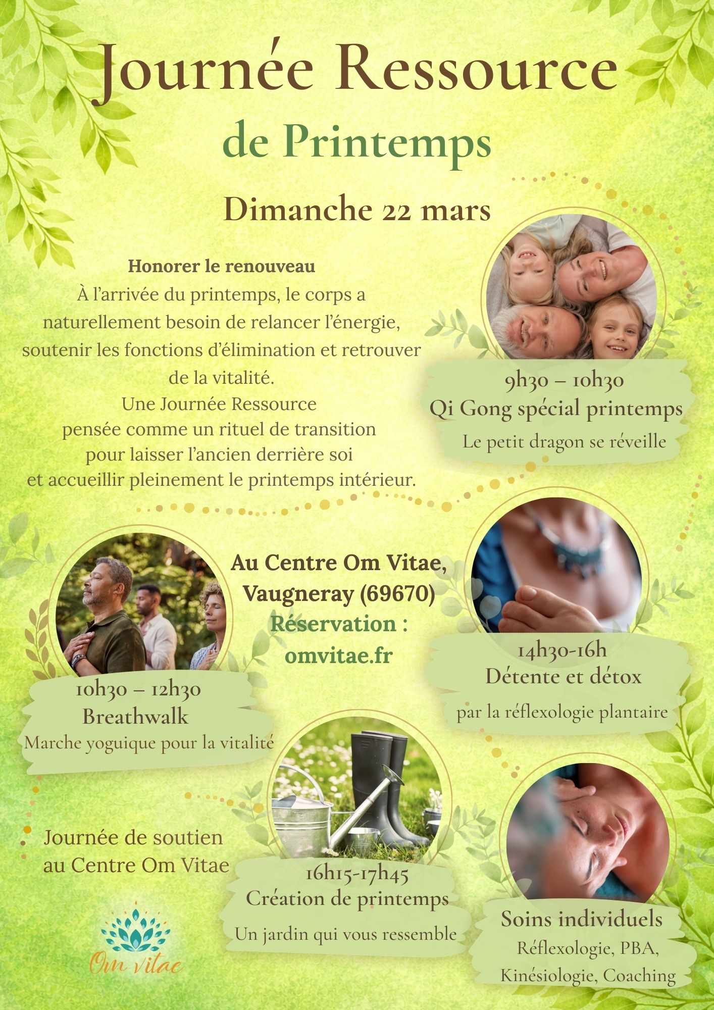 Accueil lors de la Journée ressource bien-être au centre Om Vitae