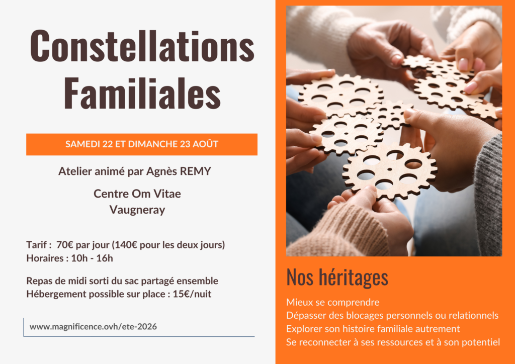 Atelier de constellations familiales à Vaugneray près de Lyon – stage août