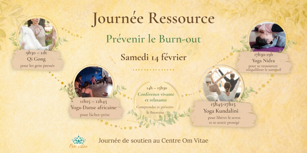 Journée Ressource pour prévenir le burn-out au Centre Om Vitae à Vaugneray